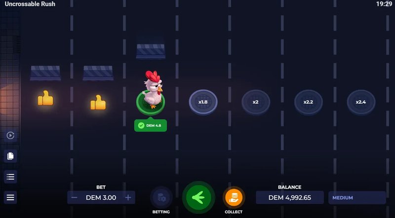 Experiencia emocionante con el Uncrossable Rush, el nuevo juego de slots de